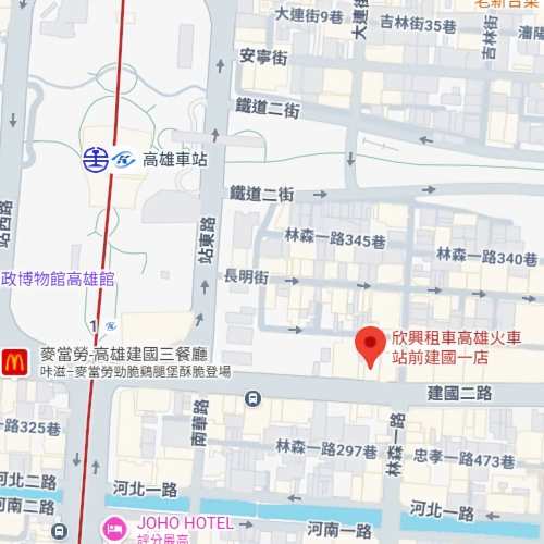高雄火車站店_地理位置